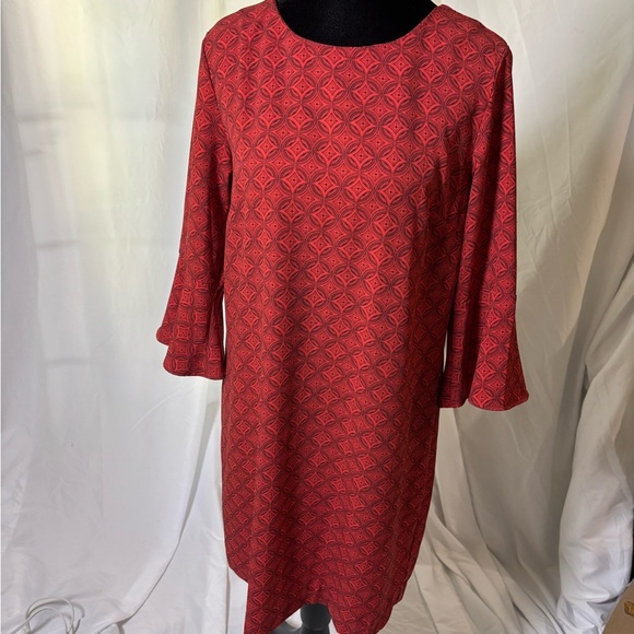 Banana Republic Red‎ Patterned Dress - Picture 1 of 8